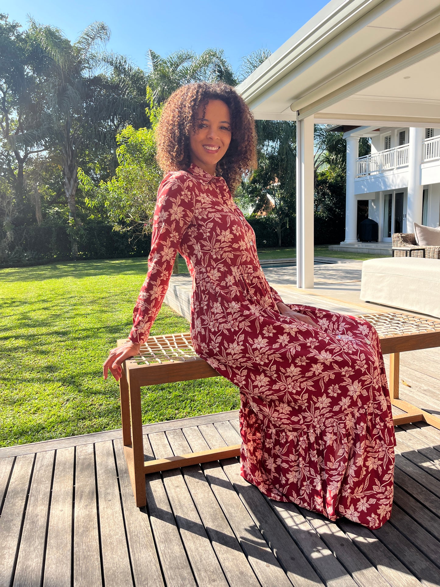 Maddison Maxi - Orient Express: Button-up Tiered Maxi Dress