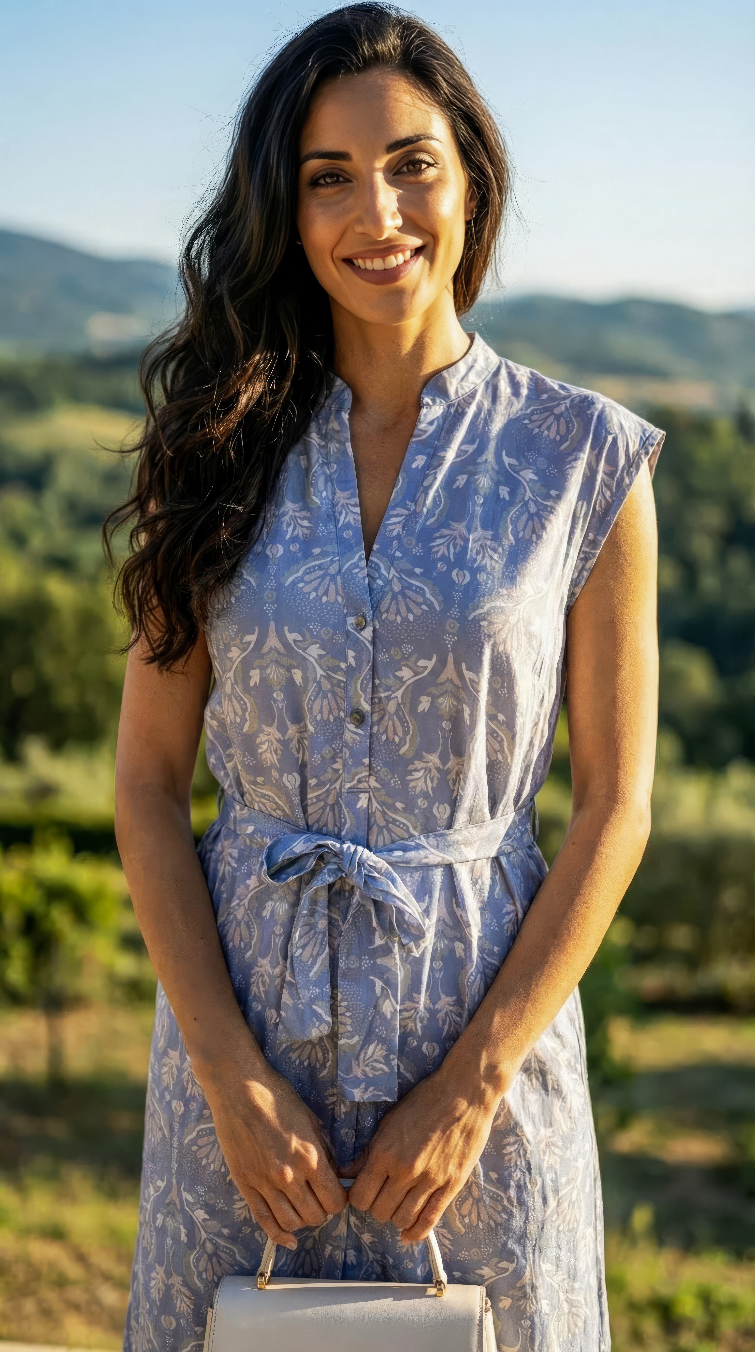 Kyla - Fig Grove Classic Midi dress with detachable belt