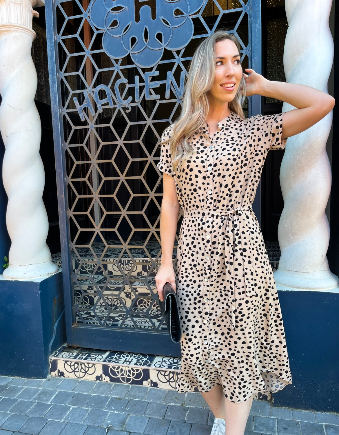 Iris - Golden Dreams Stone: Classic Maxi Shirt Dress