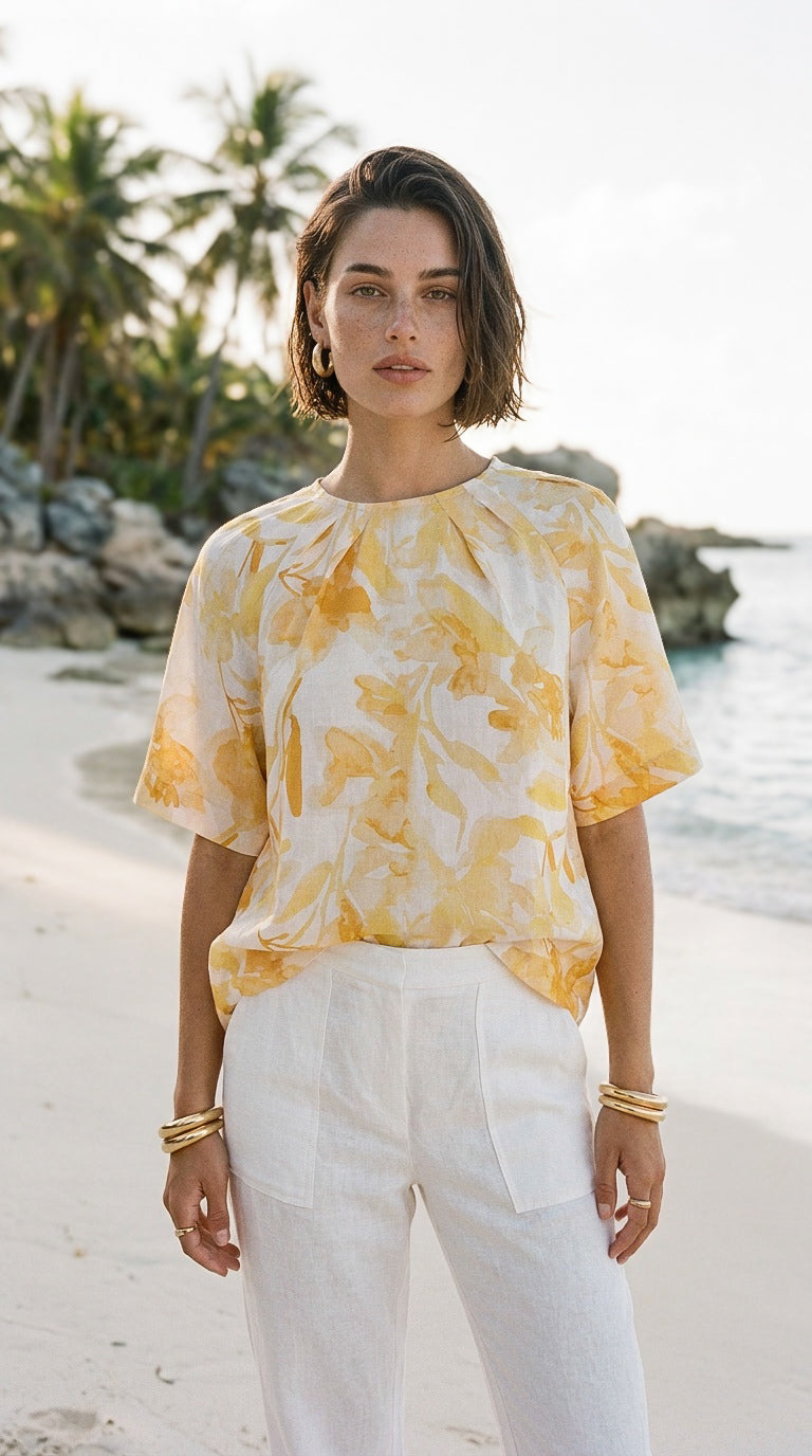 Arlette - Sweet Jungle: Short sleeve blouse