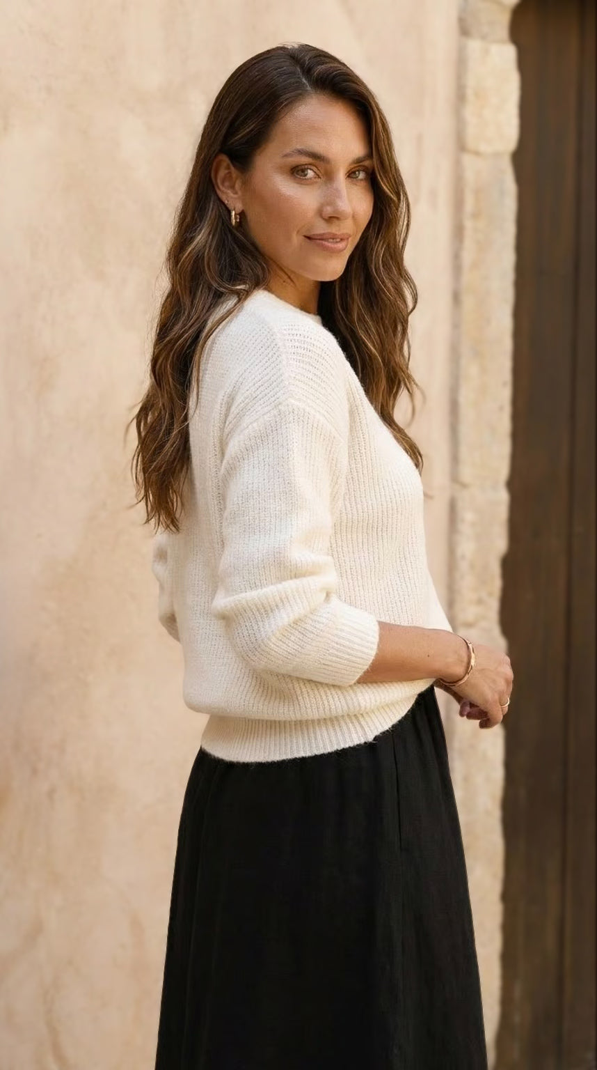 Shay - Black: A-line Poplin skirt
