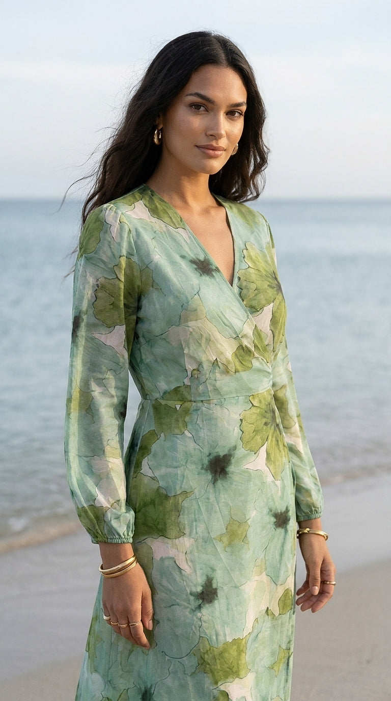 Sienna - Petal Poetry: Long Sleeve Wrap dress