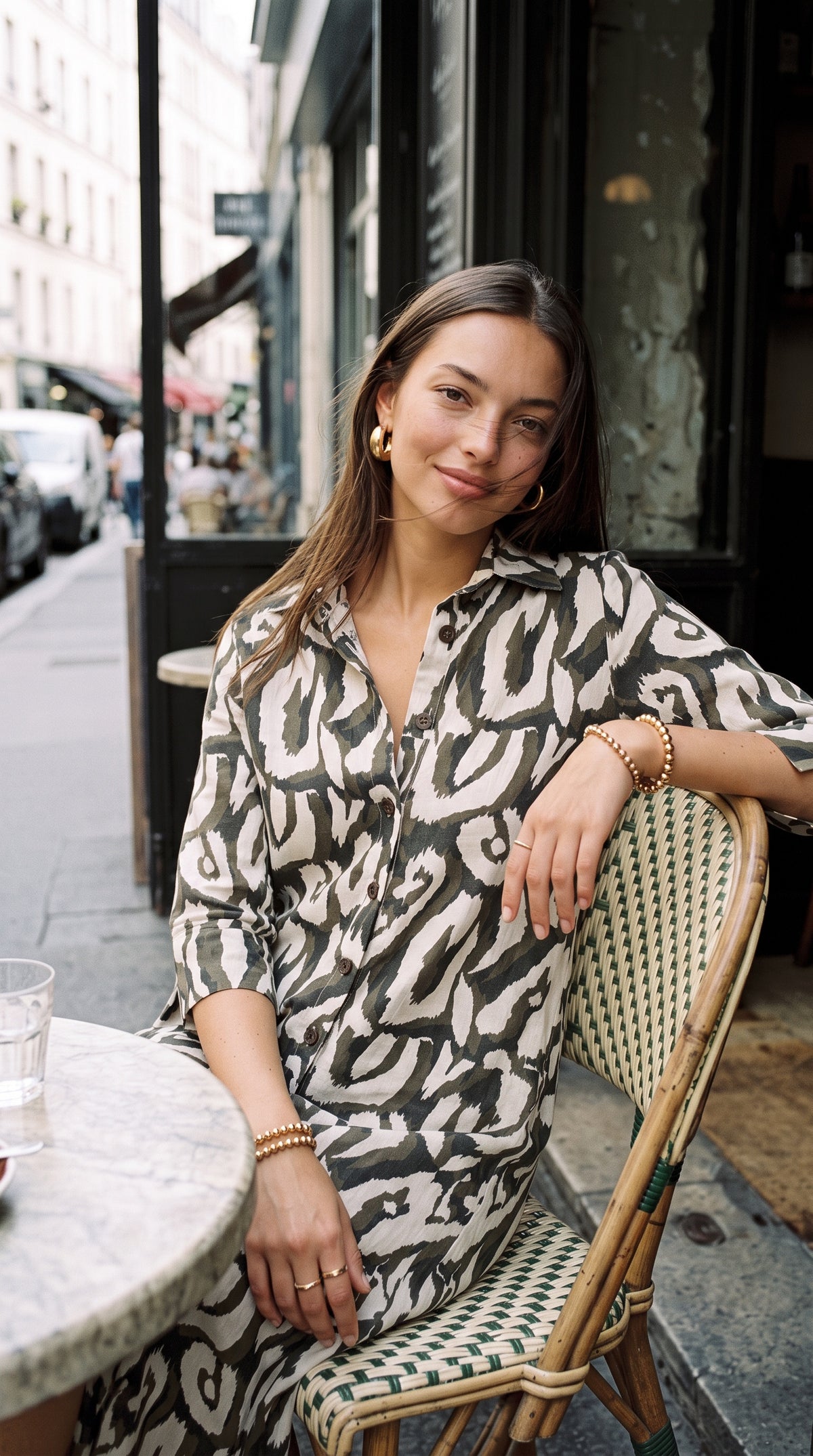 Sarah - Country Wild: Classic midi shirt dress