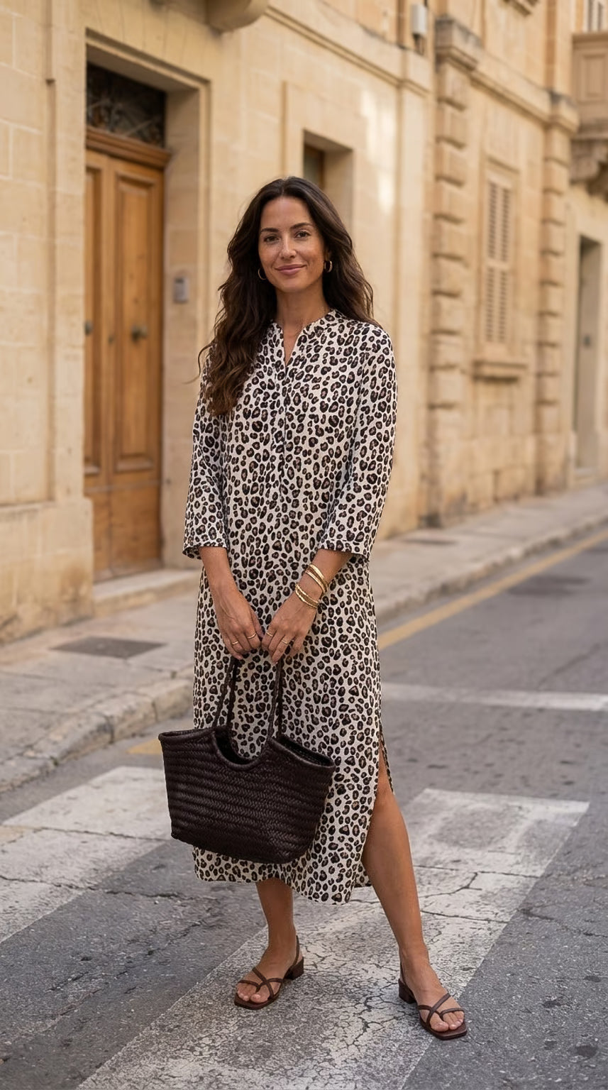 Ophelia - Safari Escape: Classic Midi Shirt dress