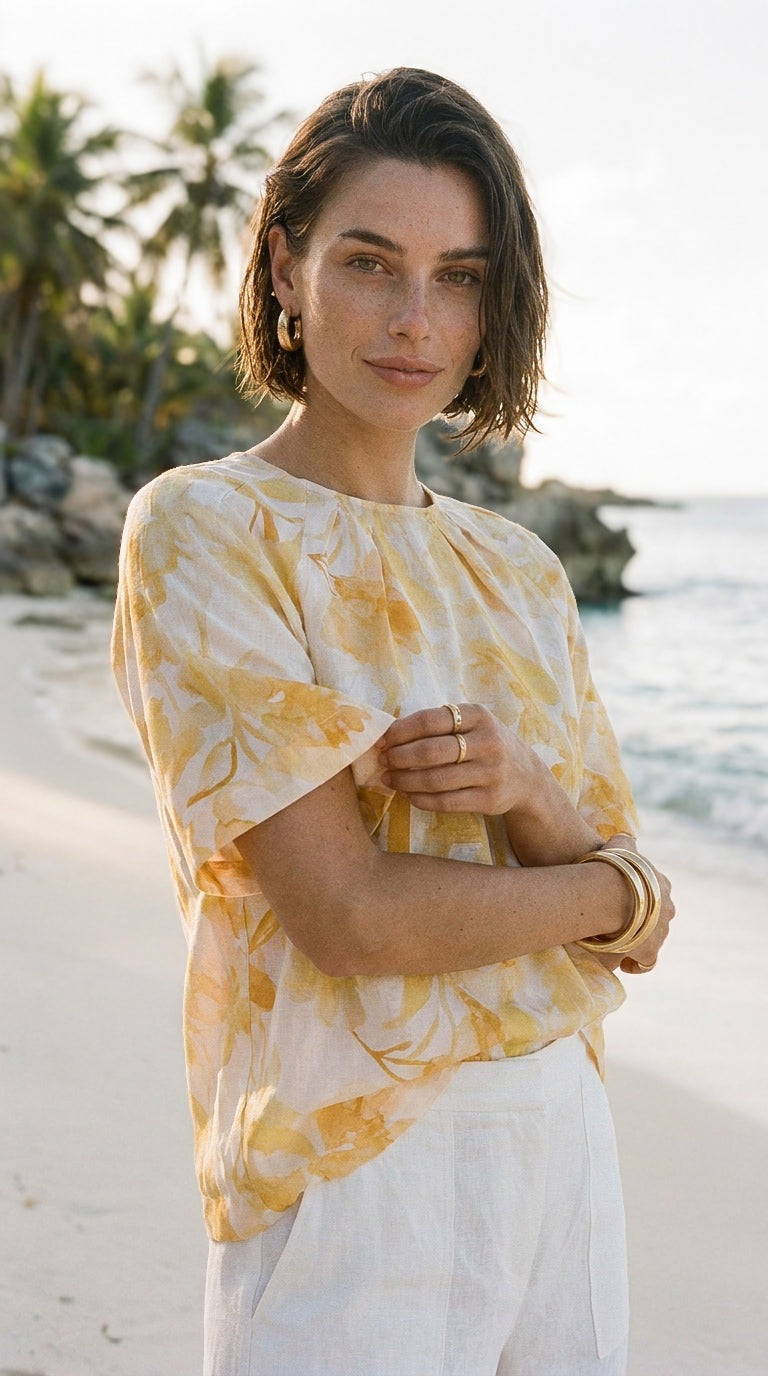 Arlette - Sweet Jungle: Short sleeve blouse