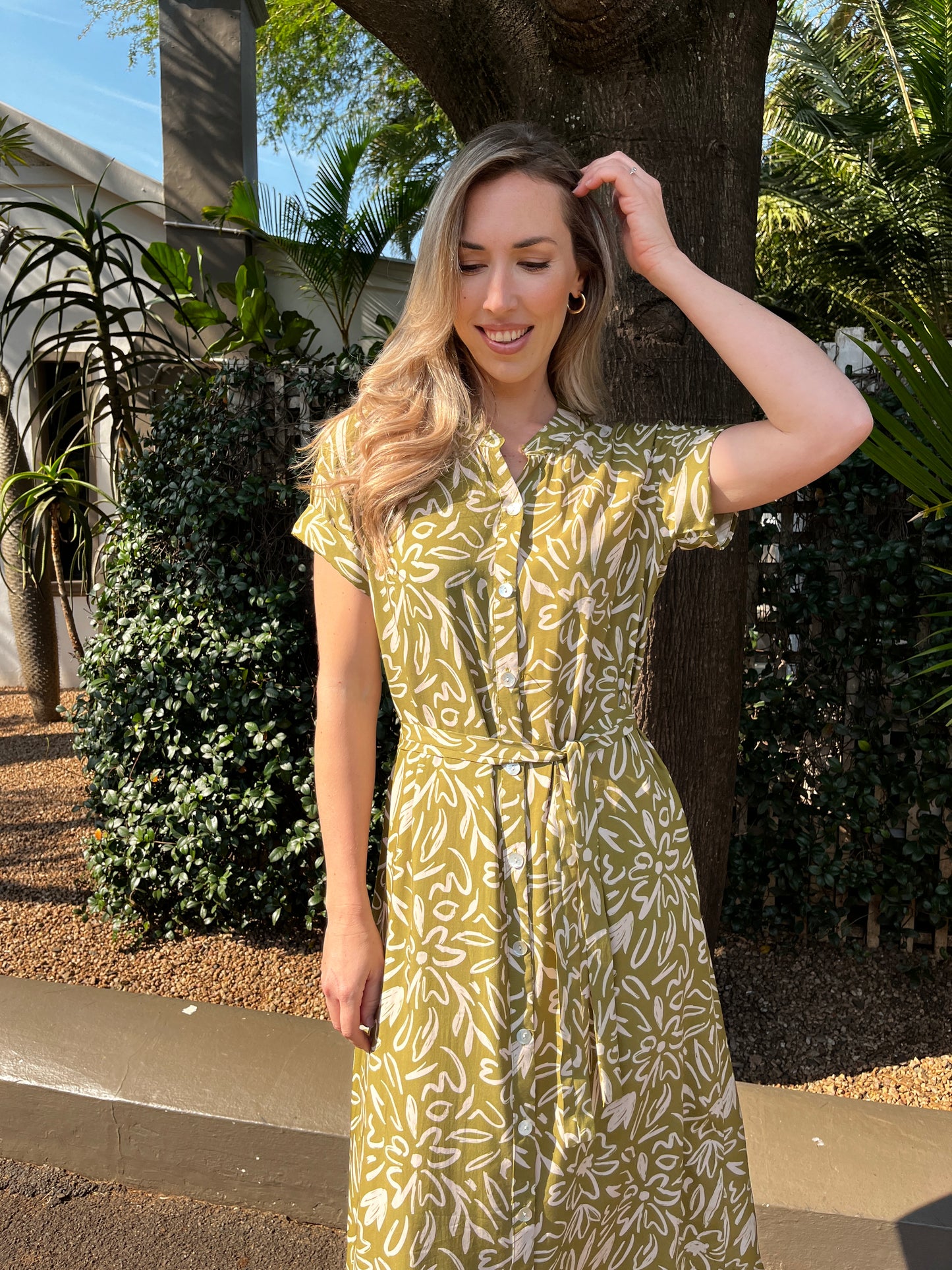 Iris - Wild Flower: Classic Button Up Shirt Dress
