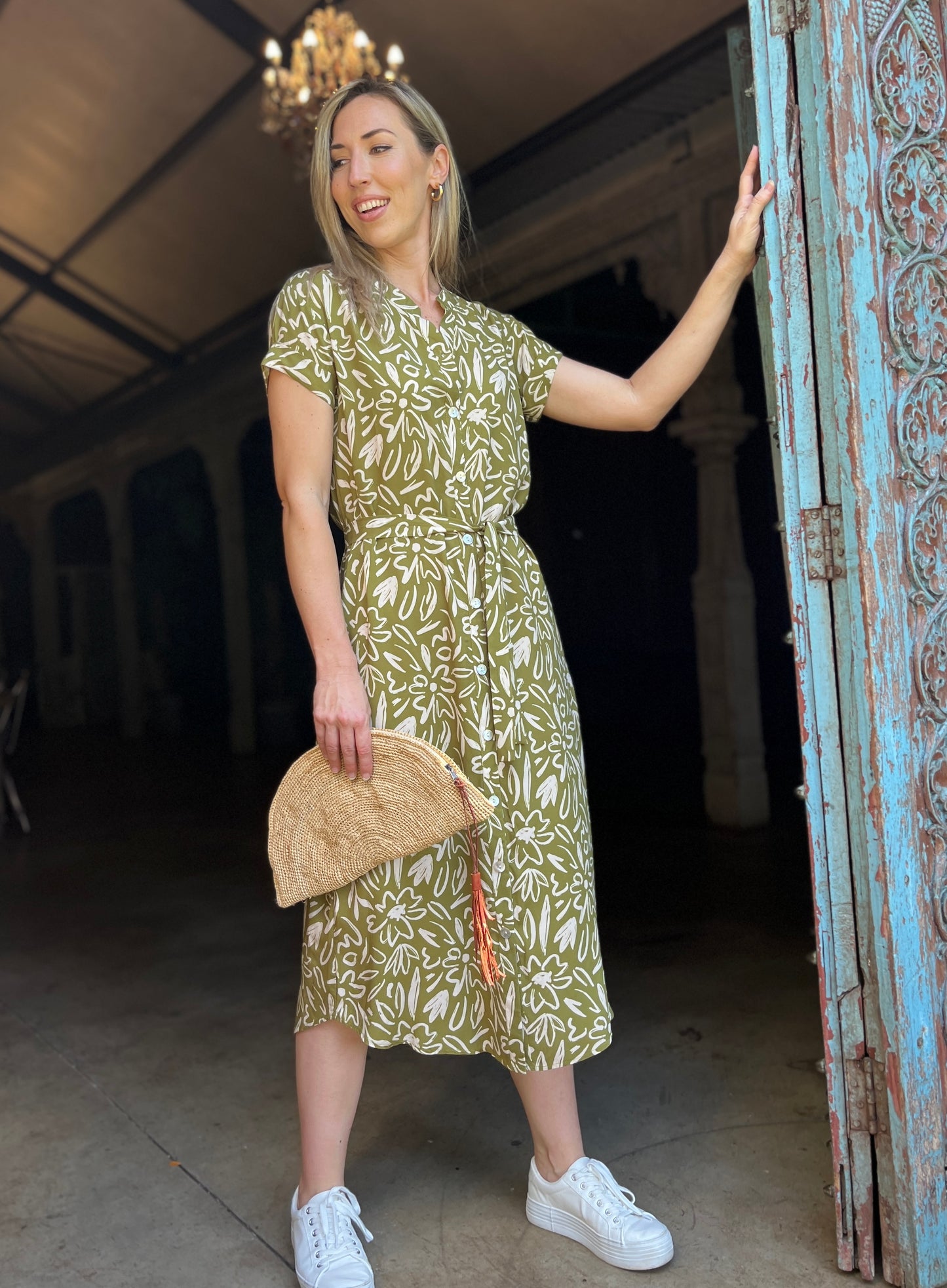 Iris - Wild Flower: Classic Button Up Shirt Dress