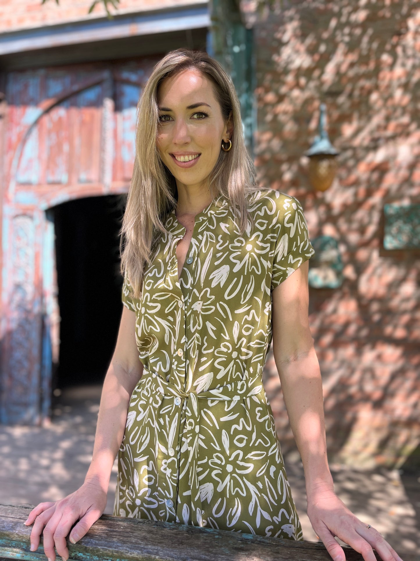 Iris - Wild Flower: Classic Button Up Shirt Dress