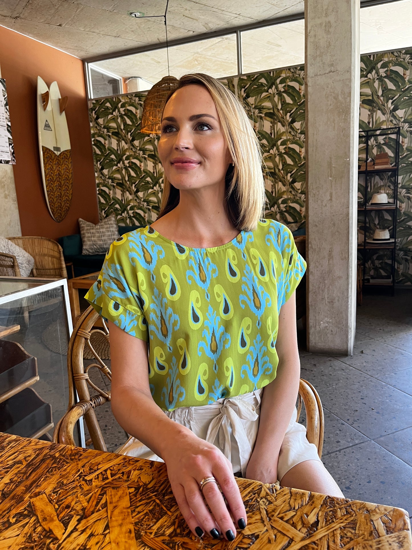 Diana - Blossom Forest: Basic Round-Neck Top