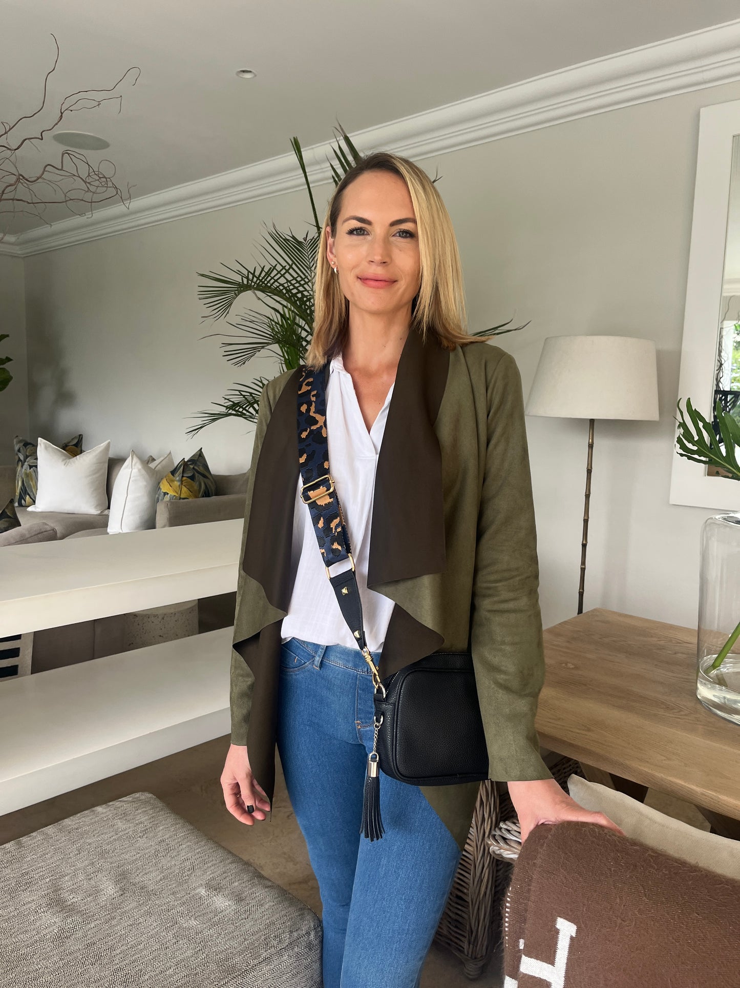Zoe - Fatigue Suede: Waterfall Jacket