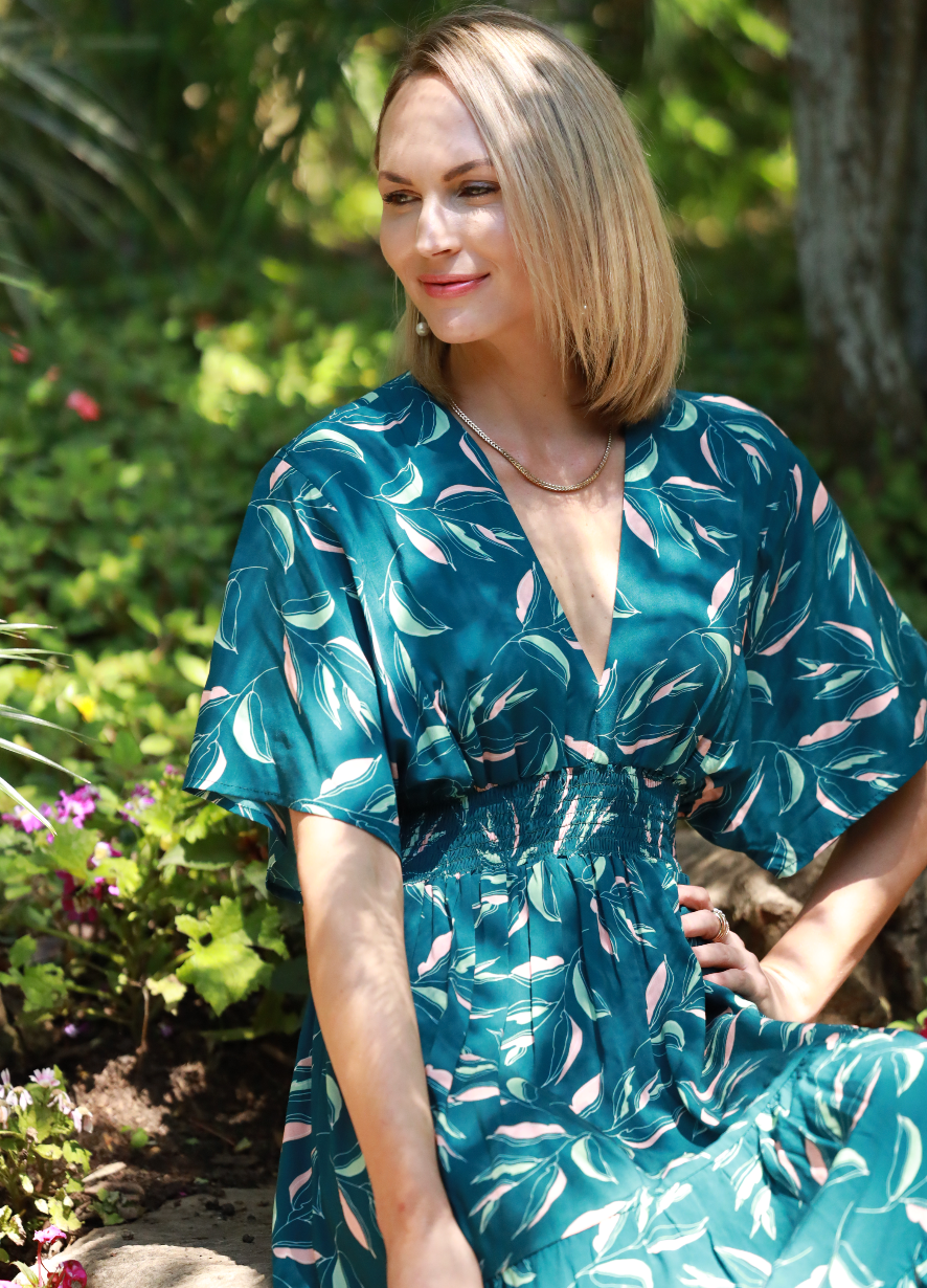 Rose - Amour: V-neck Boho styled Dress