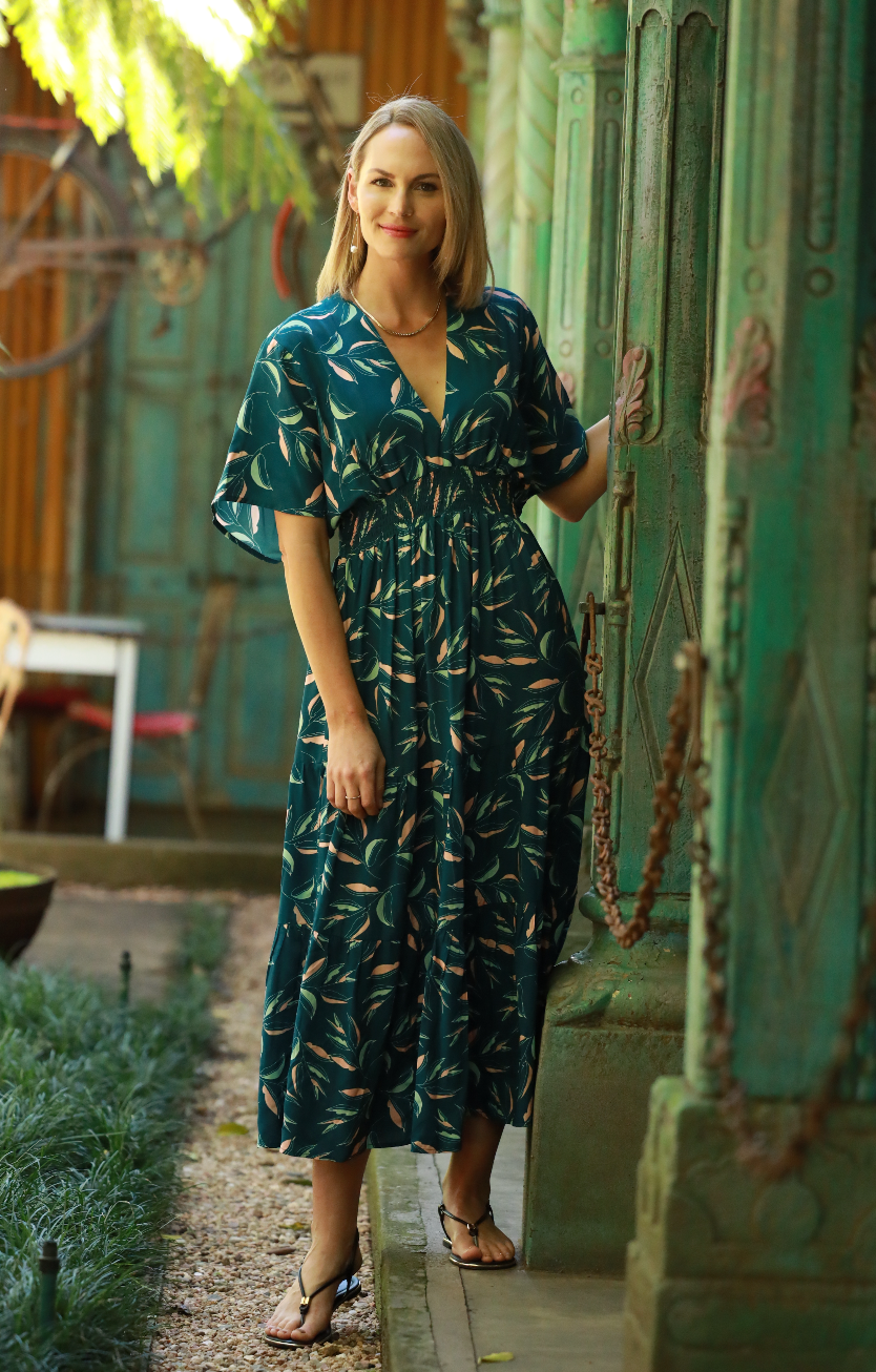 Rose - Amour: V-neck Boho styled Dress
