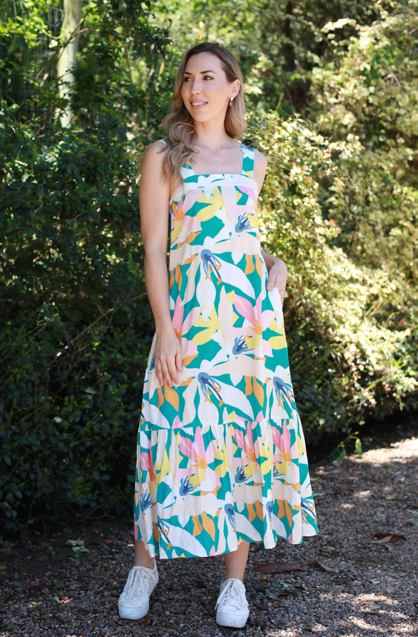 Chiara Dress - Colourful Bloom