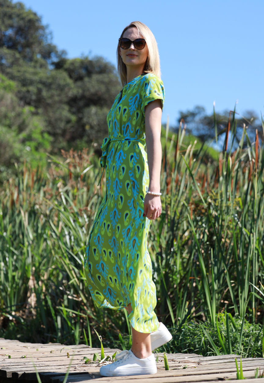 Iris - Sunset: Classic Button Up Maxi Shirt Dress