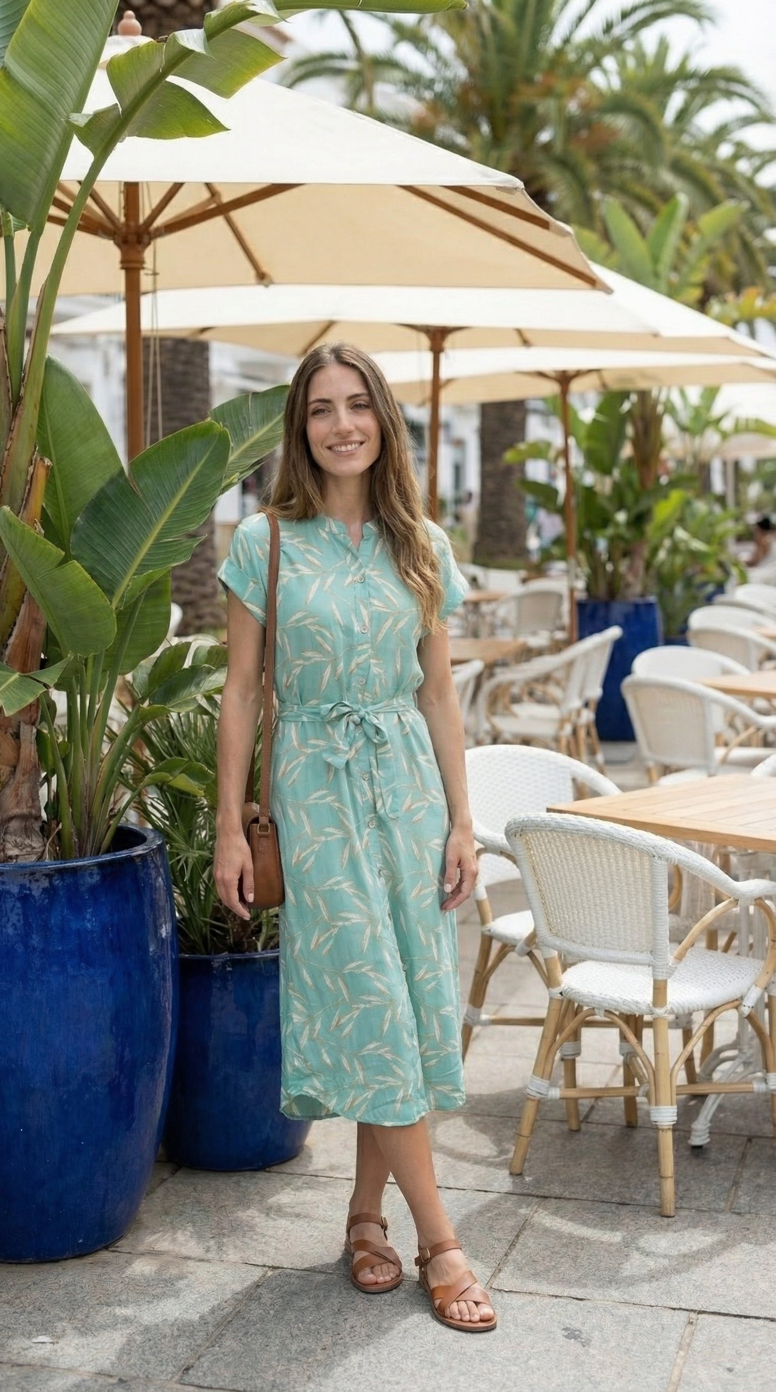 Iris - Juniper: Classic Button up Maxi Shirt Dress