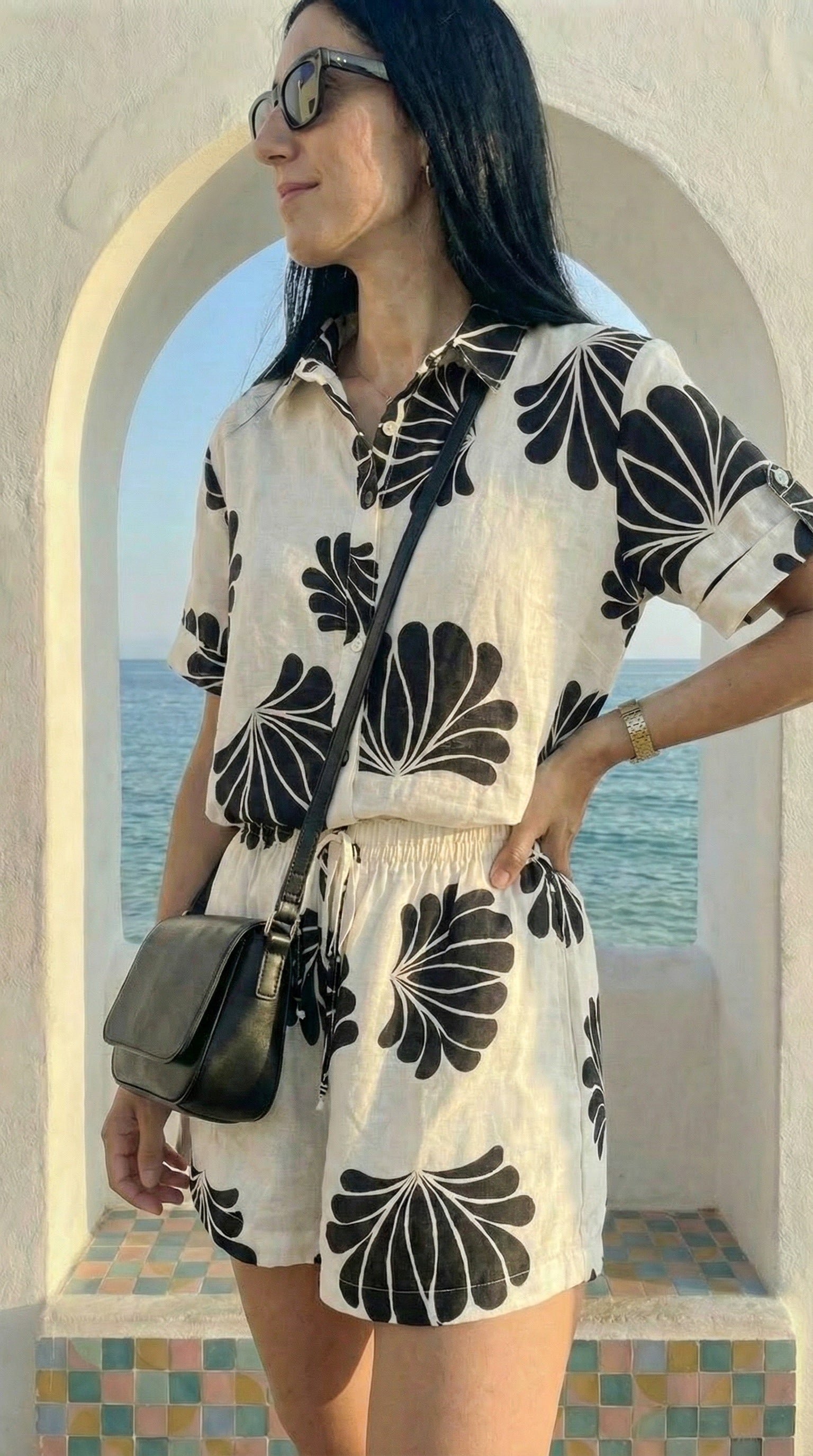 Sammy Shirt - Oasis Black: Short sleeve shirt