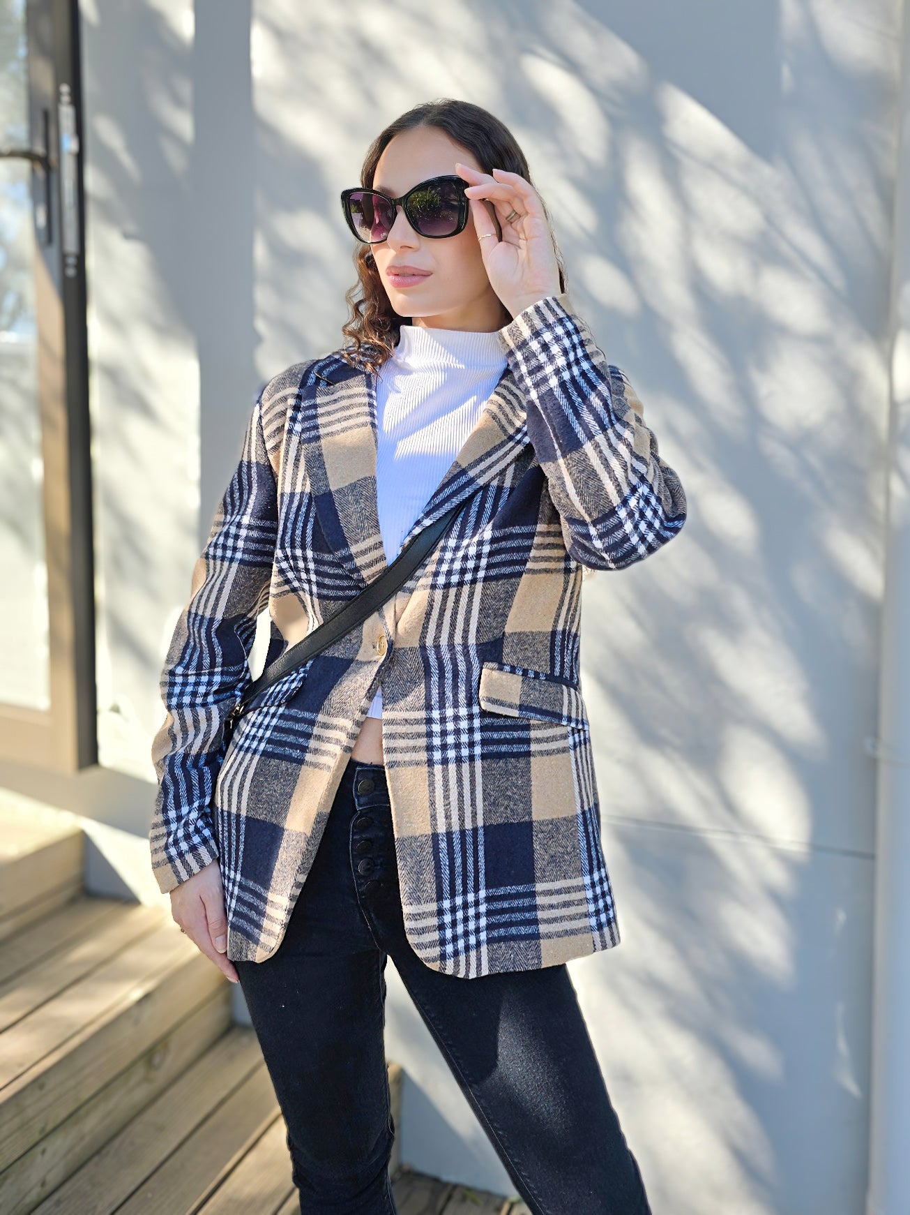 Siya - Check: Classic structured jacket