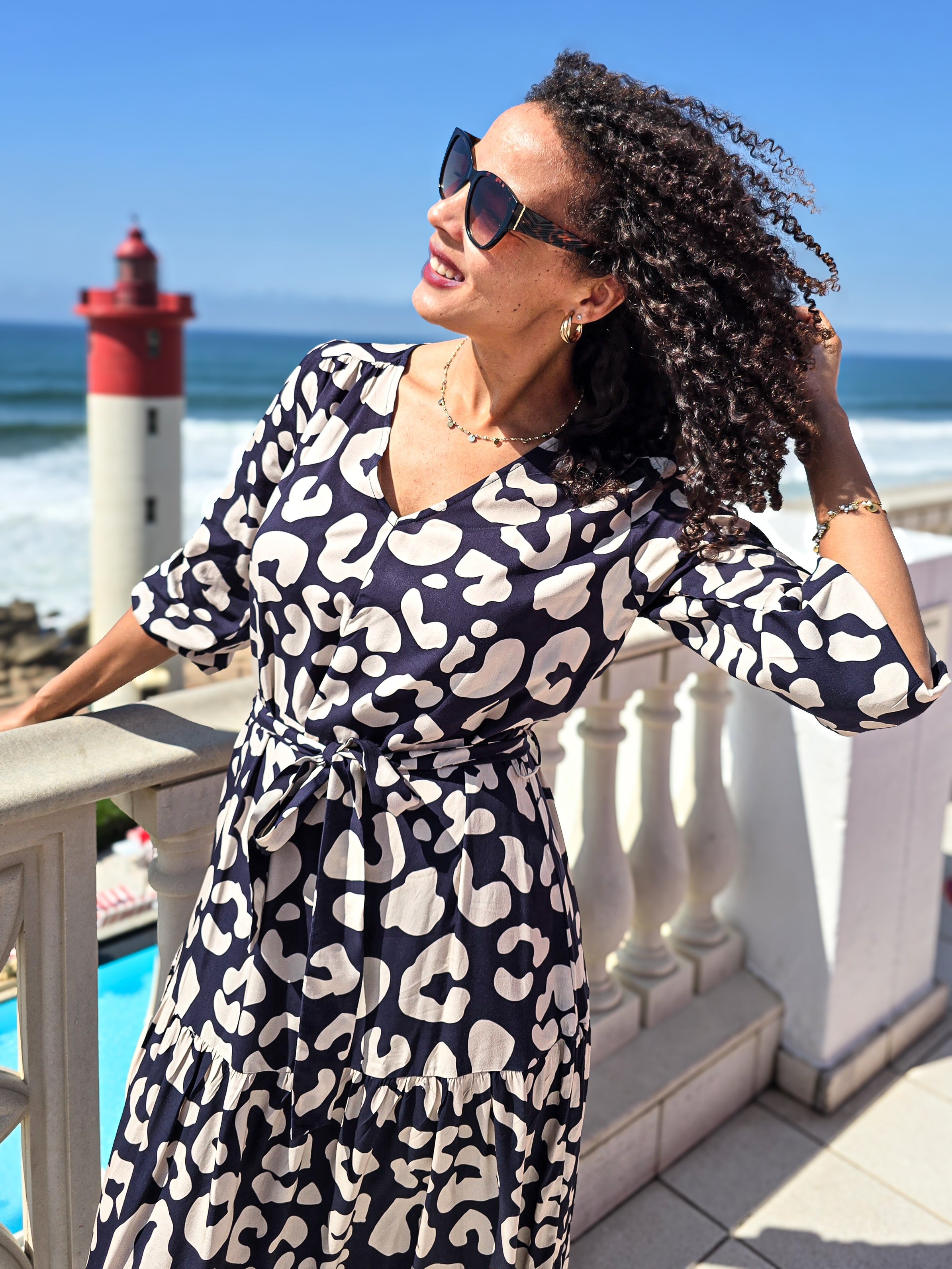 Brae - Into the Wild: Tiered Long sleeve maxi dress