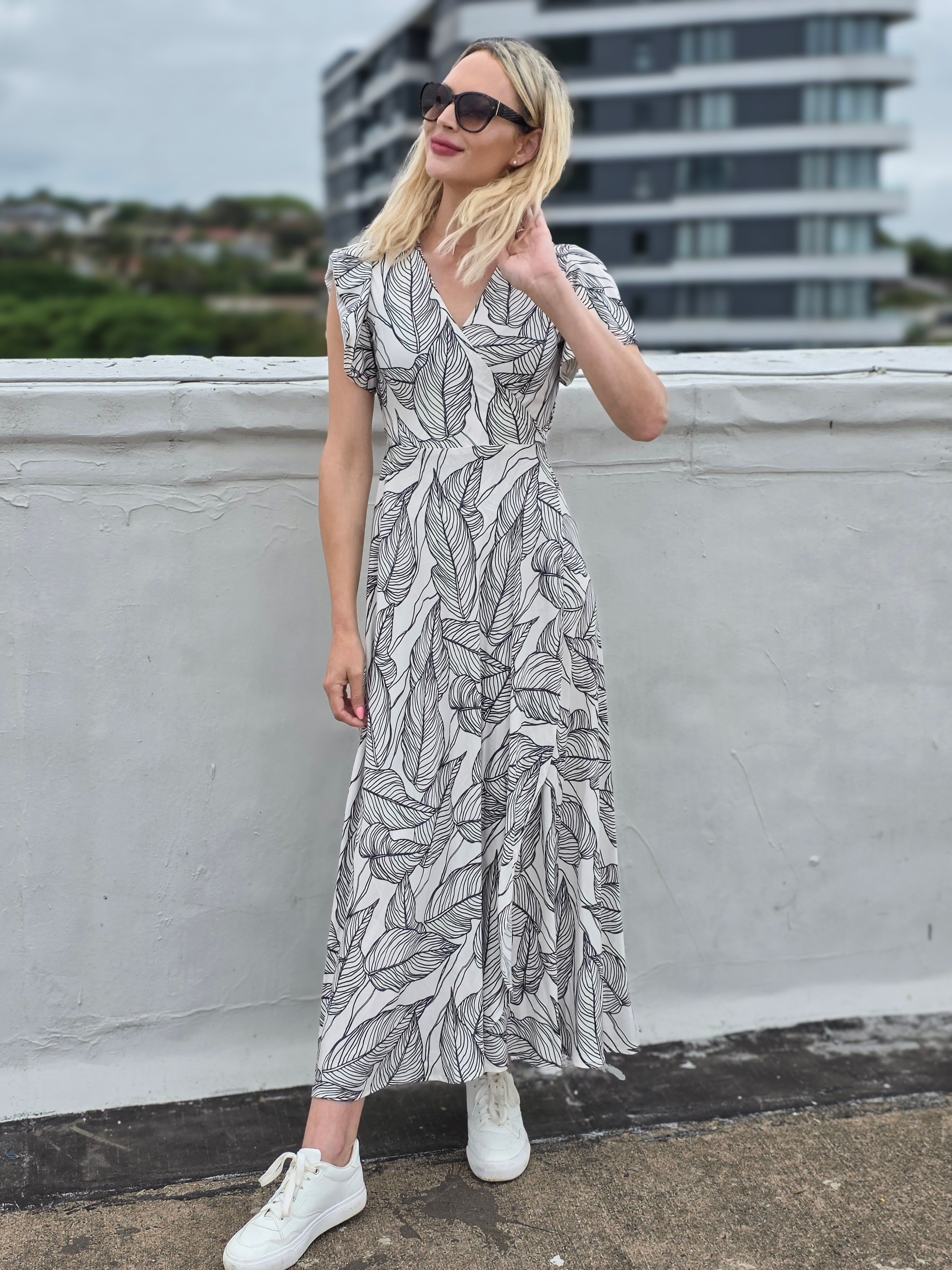 Bonny - Storm Bush: Maxi Wrap dress