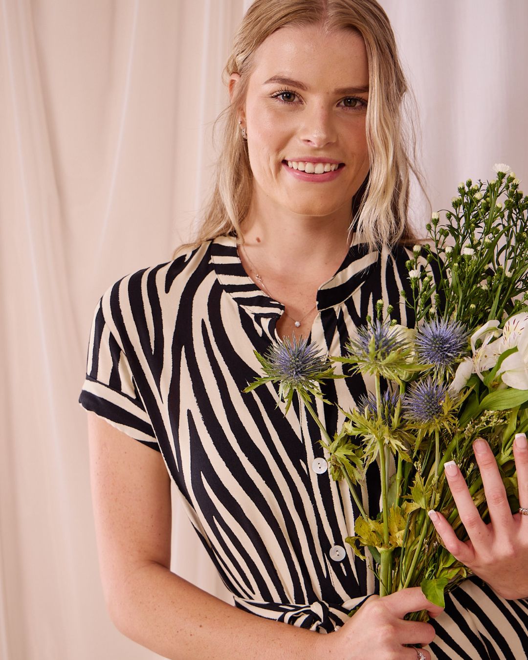 Iris - Zebra: Classic Button up Maxi Shirt Dress