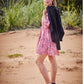 Tash - Pink Horizon: Tiered mini dress