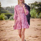 Tash - Pink Horizon: Tiered mini dress