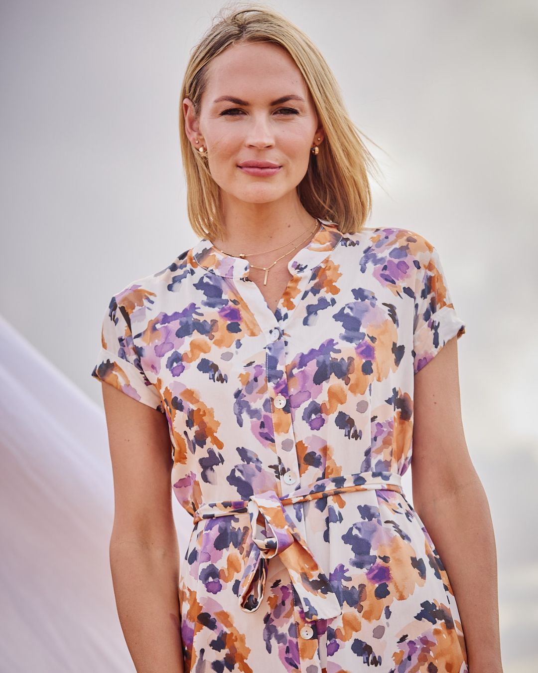 Iris - Breeze Berry: Classic Button up Maxi Shirt Dress
