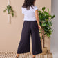 Harper - Black: Culotte Pants with pockets