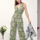 Belcanto - Floral Warp: V-Neck Jumpsuit