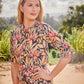 Beauty - Loca Leaf: Classic Shirt dress with 3/4 elasticated sleeves