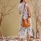 Clarence maxi - Abstract Radiance: Front Tie Shirt dress