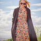 Beauty - Loca Leaf: Classic Shirt dress with 3/4 elasticated sleeves