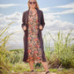 Beauty - Loca Leaf: Classic Shirt dress with 3/4 elasticated sleeves