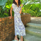 Clarence maxi - Jacaranda: Front Tie Shirt dress