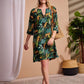 Kerry - Jungle Kingdom: Classic midi shift dress with 3/4 sleeves