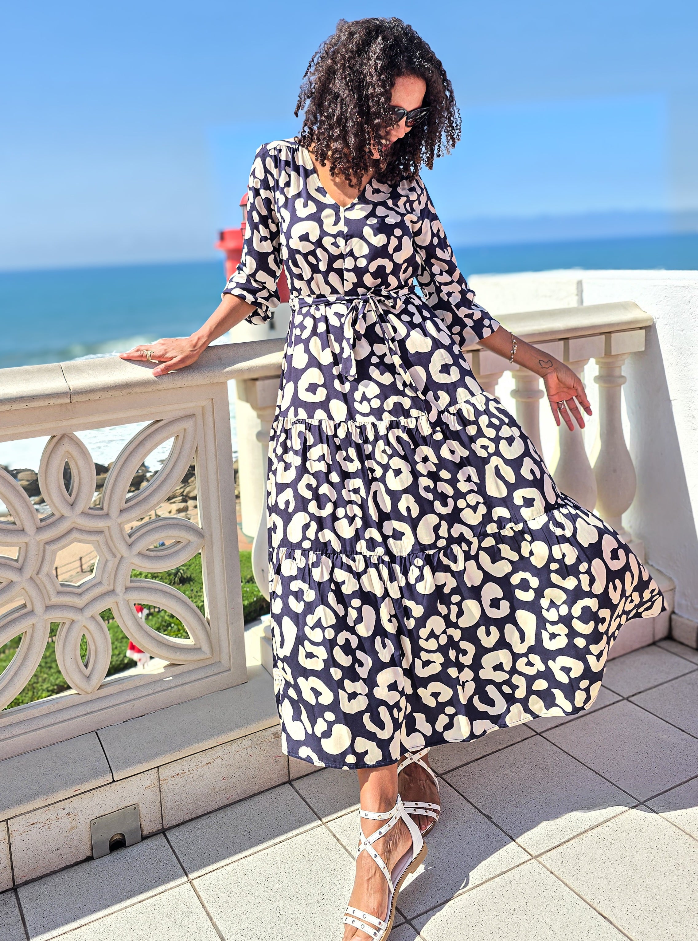 Brae - Into the Wild: Tiered Long sleeve maxi dress