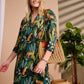 Kerry - Jungle Kingdom: Classic midi shift dress with 3/4 sleeves
