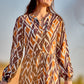 Winter Rose - Enchanting: V - neck Mandarin Collar Tiered dress with Elasticated Long Sleeves