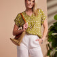 Faye - Zen: V-neck top with binding detail