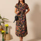Iris - Leopard Jungle: Classic Button Up Maxi Shirt Dress