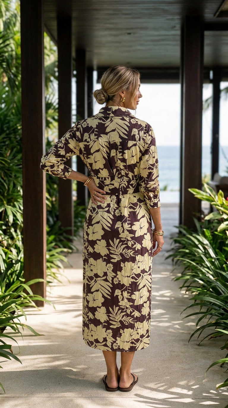 Camilla - Secret Orchid: Classic Shirt dress