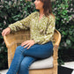 Alice - Wild Flower:  Button-up mandarin collar shirt