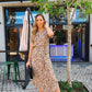 Iris - Golden Dreams Stone:  Classic Maxi Shirt Dress
