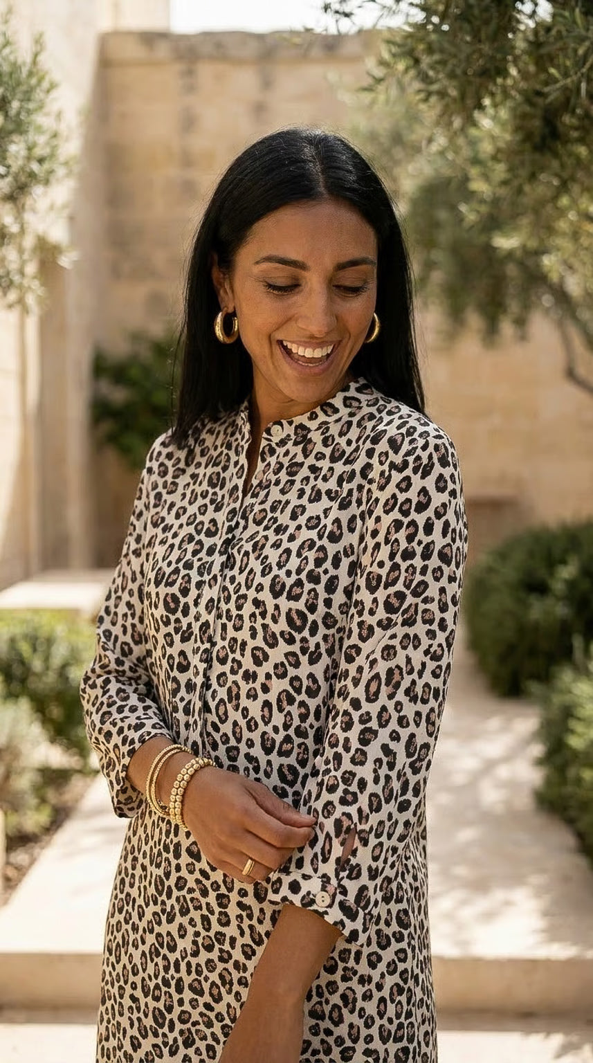 Ophelia - Safari Escape: Classic Midi Shirt dress