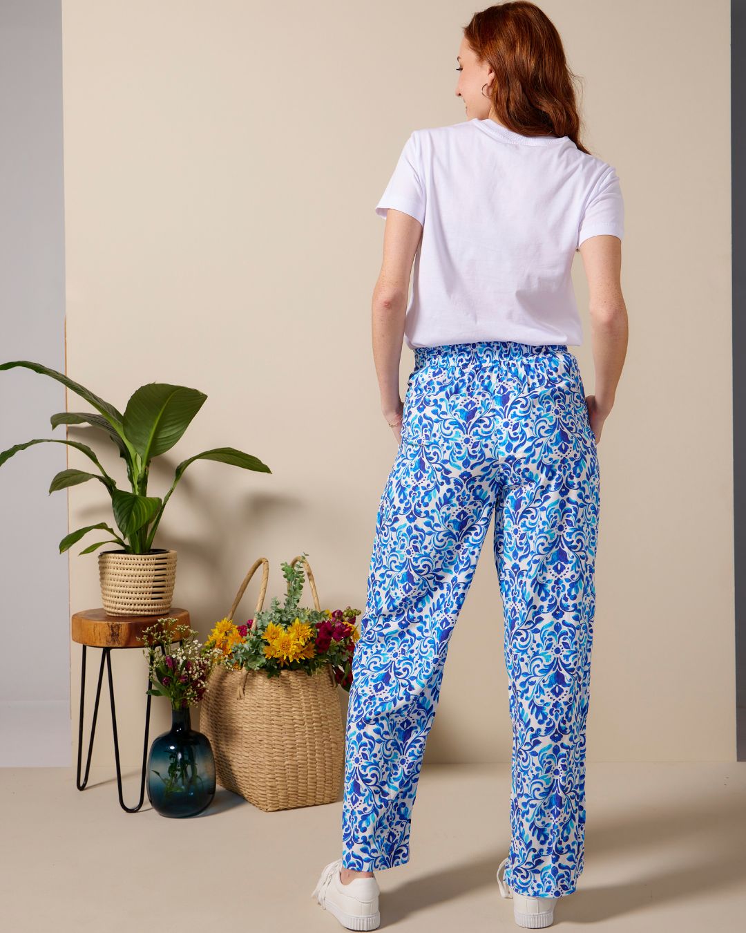 Maple - The Rainy: Wide leg full length pants with tie detail