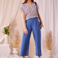 Lavender - Pacific Blue: Wide leg pants