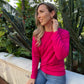 Scarlett Jersey - Pink:  Round neck knit