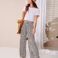 Caprice - Fiesty Leopard: Wide Leg pants with Elasticated waistband