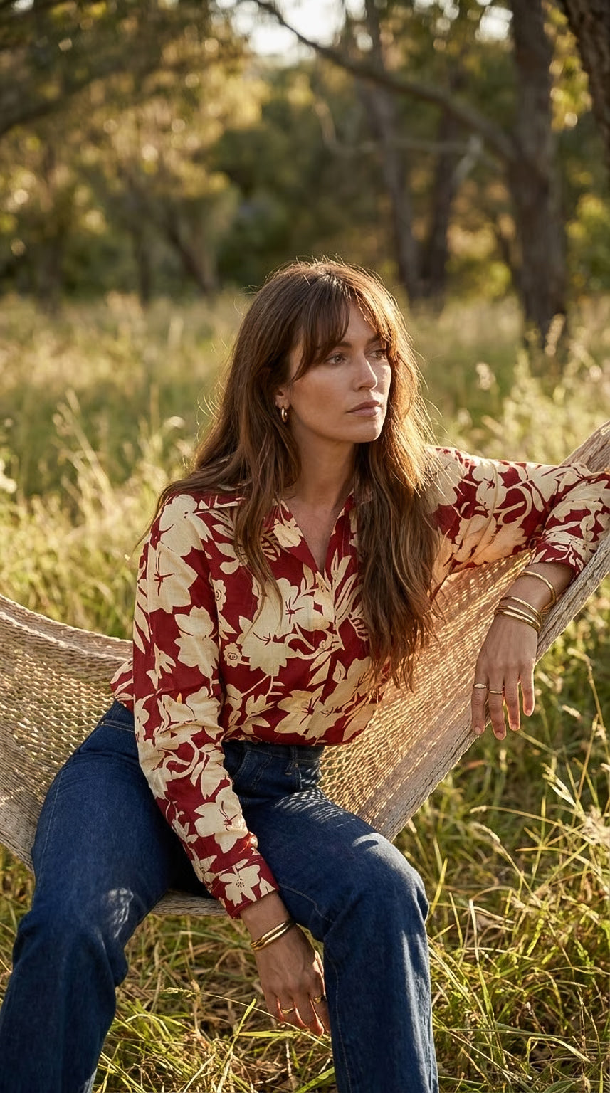 Lucia - Paradise: Oversize Collared shirt