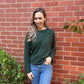 Scarlett Jersey - Green:  Round neck knit